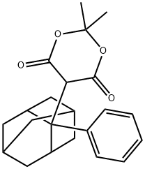 2,2-dimethyl-5-(2-phenyl-2-adamantyl)-1,3-dioxane-4,6-dione Structure