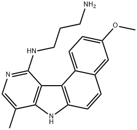 3-methoxy-7H-8-methyl-11-((3'-amino)propylamino)benzo(e)pyrido(4,3-b)indole 구조식 이미지
