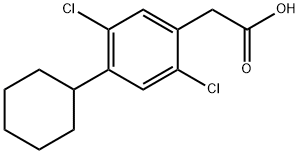 2,5-Dichloro-4-cyclohexylphenylacetic acid Structure