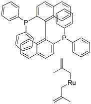 [(S)-2,2'-BIS(DIPHENYLPHOSPHINO)-1,1'-BINAPHTHYL]BIS(2-METHYLALLYL)RUTHENIUM(II) Structure