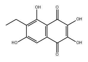 6-Ethyl-2,3,5,7-tetrahydroxy-1,4-naphthoquinone Structure