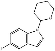 5-iodo-1-(tetrahydro-2H-pyran-2-yl)-1H-Indazole 구조식 이미지