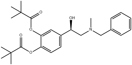 4-(2-(Benzyl(Methyl)aMino)-1-hydroxyethyl)-1,2-phenylene bis(2,2-diMethylpropanoate) 구조식 이미지