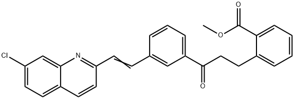 Methyl [E]-2-[3-[3-[2-(7-Chloro-2-quinolinyl)ethenyl]phenyl]-3-oxopropyl]benzoate 구조식 이미지