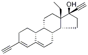 13-Ethyl-3-ethynyl-18,19-dinor-17α-pregna-3,5-dien-20-yn-17-ol (Levo Norgestrel Impurity) 구조식 이미지