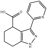 3-(pyridin-2-yl)-4,5,6,7-tetrahydro-1H-indazol-4-carboxylic acid Structure