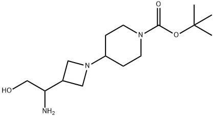 N1-BOC-4-(3-(1-aMino-2-hydroxyethyl)-azetidin-1-yl)piperidine Structure