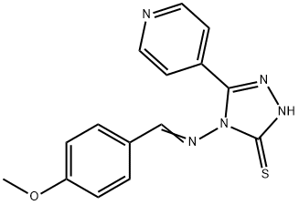 4-[(4-METHOXYPHENYL)METHYLIDENEAMINO]-5-PYRIDIN-4-YL-2H-1,2,4-TRIAZOLE-3(4H)-THIONE Structure