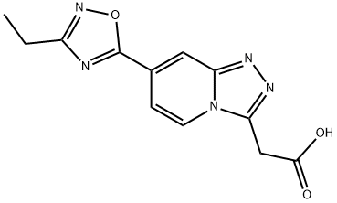 [7-(3-Ethyl-1,2,4-oxadiazol-5-yl)[1,2,4]triazolo[4,3-a]pyridin-3-yl]aceticacid 구조식 이미지