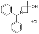 1-(Diphenylmethyl)-3-methyl-3-azetidinol hydrochloride Structure