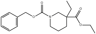 Ethyl 1-Cbz-3-ethylpiperidine-3-carboxylate Structure