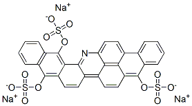 trisodium anthra[2,1,9-mna]naphth[2,3-h]acridine-5,10,15-triyl tris(sulphate) Structure