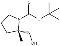 tert-butyl (2S)-2-(hydroxymethyl)-2-methylpyrrolidine-1-carboxylate Structure