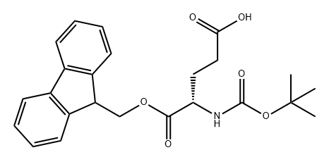 N-알파-tert-부틸옥시카르보닐-글루탐산베타-플루오레닐메틸에스테르 구조식 이미지