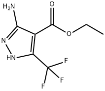 에틸5-아미노-3-(트리플루오로메틸)-1H-피라졸-4-카르복실레이트 구조식 이미지