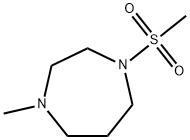 1H-1,4-Diazepine, hexahydro-1-Methyl-4-(Methylsulfonyl)- Structure