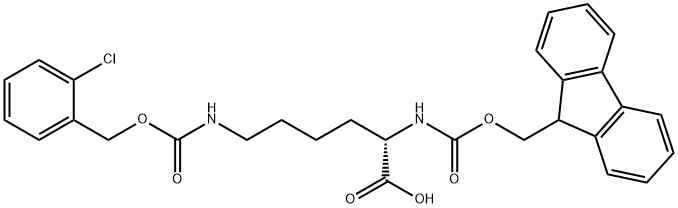 N-(9-Fluorenylmethyloxycarbonyl)-N'-(2-chlorobenzyloxycarbonyl)-L-lysine Structure