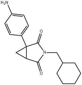 3-(cyclohexylmethyl)-1-(4-aminophenyl)-3-azabicyclo(3.1.0)hexane-2,4-dione Structure