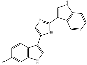 2-(1H-Indol-3-yl)-4-(6-bromo-1H-indol-3-yl)-1H-imidazole 구조식 이미지