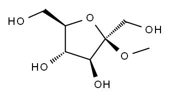 .beta.-D-Fructofuranoside, methyl 구조식 이미지
