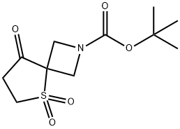 tert-Butyl 8-oxo-5-thia-2-azaspiro[3.4]octane-2-carboxylate 5,5-dioxide Structure