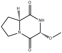 Pyrrolo[1,2-a]pyrazine-1,4-dione, hexahydro-3-methoxy-, (3R-cis)- (9CI) Structure