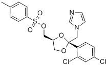 cis-[2-(2,4-Dichlorophenyl)-2-(1H-imidazol-1-ylmethyl)-1,3-dioxolan-4-yl]methyl-4-methylbenzenesulphonate 구조식 이미지