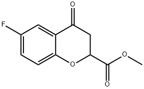 rac-6-Fluoro-3,4-dihydro-4-oxo-2H-1-benzopyran-2-carboxylic Acid Methyl Ester Structure