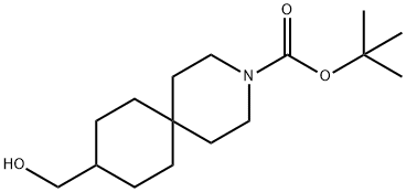 tert-Butyl 9-(hydroxymethyl)-3-azaspiro-[5.5]undecane-3-carboxylate 구조식 이미지