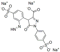 trisodium 5-oxo-1-(4-sulfonatophenyl)-4-(4-sulfonatophenyl)diazenyl-4H-pyrazole-3-carboxylate 구조식 이미지
