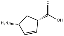 (1S,4R)-4-Amino-2-cyclopenten-1-carboxylic Acid Hydrochloride Structure