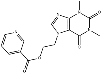 2-(1,2,3,6-tetrahydro-1,3-dimethyl-2,6-dioxo-7H-purin-7-yl)ethyl nicotinate  구조식 이미지