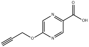 5-(prop-2-ynyloxy)pyrazine-2-carboxylic acid 구조식 이미지