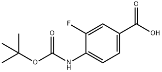 Benzoic acid, 4-[[(1,1-dimethylethoxy)carbonyl]amino]-3-fluoro- 구조식 이미지