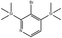 Pyridine, 3-bromo-2,4-bis(trimethylsilyl)- (9CI) Structure