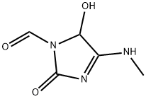 1H-Imidazole-1-carboxaldehyde, 2,5-dihydro-5-hydroxy-4-(methylamino)-2-oxo- (9CI) 구조식 이미지