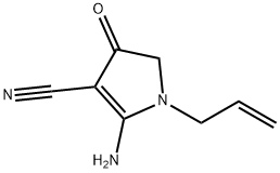 1H-Pyrrole-3-carbonitrile,  2-amino-4,5-dihydro-4-oxo-1-(2-propenyl)-  (9CI) 구조식 이미지