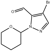 4-브로모-2-(옥산-2-일)피라졸-3-카브알데하이드 구조식 이미지