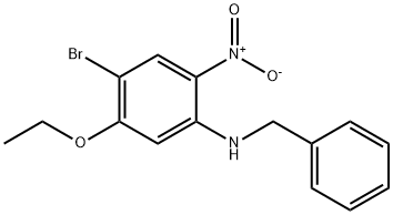 N-Benzyl-4-bromo-5-ethoxy-2-nitroaniline Structure