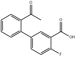 5-(2-Acetylphenyl)-2-fluorobenzoic acid Structure