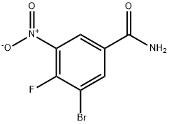 3-Bromo-4-fluoro-5-nitrobenzamide Structure