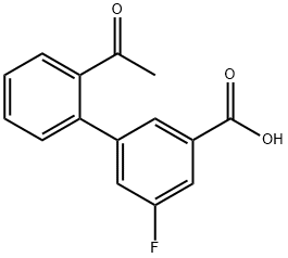 3-(2-아세틸페닐)-5-플루오로벤조산 구조식 이미지