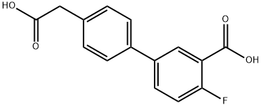 5-[4-(Carboxymethyl)phenyl]-2-fluorobenzoic acid Structure