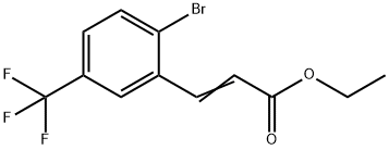 Ethyl (2E)-3-[2-bromo-5-(trifluoromethyl)phenyl]prop-2-enoate Structure