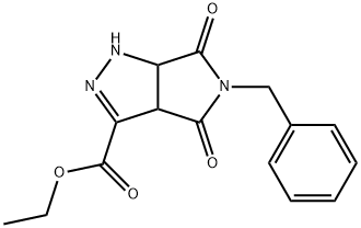 ethyl 5-benzyl-1,3a,4,5,6,6a-hexahydro-4,6-dioxopyrrolo[3,4-c]pyrazole-3-carboxylate 구조식 이미지