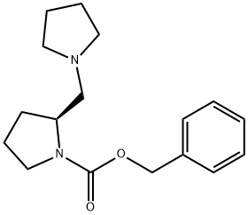 2-PYRROLIDIN-1-YLMETHYL-PYRROLIDINE-1-CARBOXYLIC ACID BENZYL ESTER 구조식 이미지