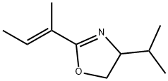 Oxazole, 4,5-dihydro-4-(1-methylethyl)-2-(1-methyl-1-propenyl)-, (E)- (9CI) 구조식 이미지