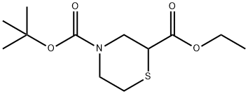 Ethyl N-Boc-2-thioMorpholinecarboxylate 구조식 이미지