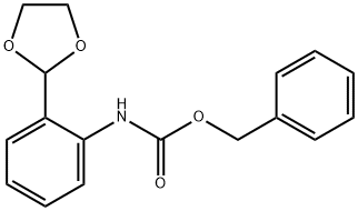 2-[2-(Cbz-아미노)페닐]-1,3-디옥솔란 구조식 이미지