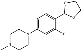 2-[2-Fluoro-4-(4-Methylpiperazino)phenyl]-1,3-dioxolane 구조식 이미지